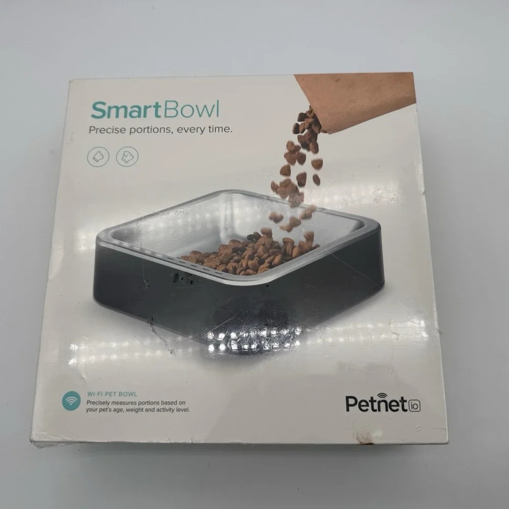 New Petnet SmartBowl Dog Cat Stainless Steel Wi-Fi Electronic Food Bowl Feeder